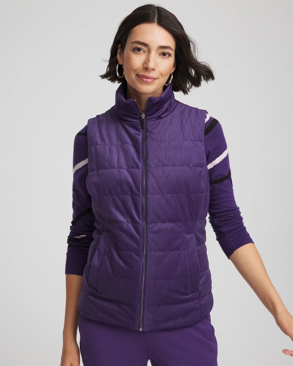 Zenergy® Reversible Velvet Puffer Vest | Chico's